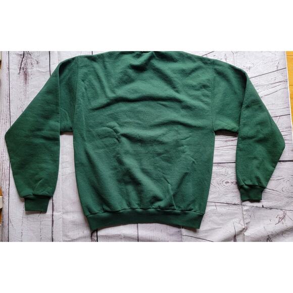 Irish Nana Shamrock Heart Embroidered Green Sweatshirt Jerzees Size M St Patrick - Picture 7 of 7